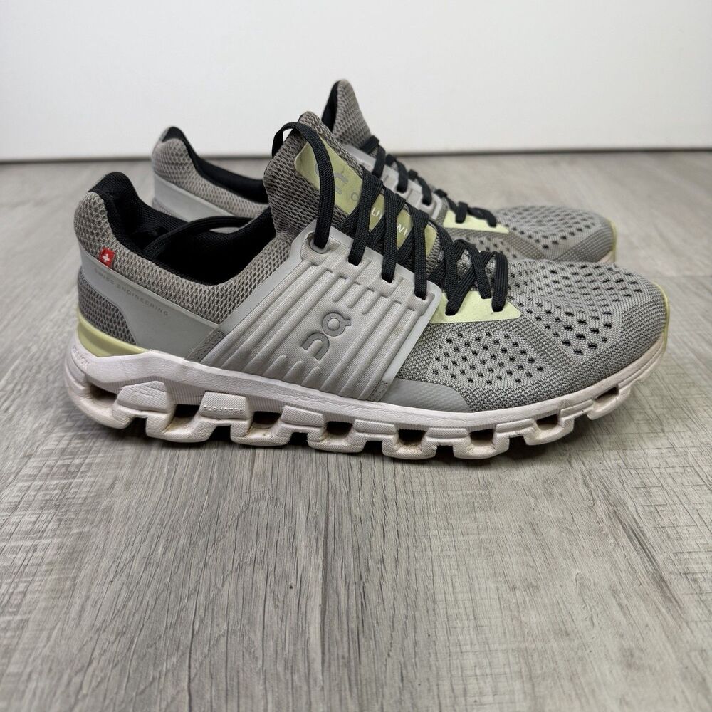 On Cloud Cloudswift Helios Low Top Running Sneakers 9 W Grey Green Hole A - Picture 4 of 12